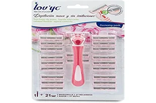 Parafarm Lov'Yc Maszynka do Golenia, Różowy, 21 sztuk - Maszynki do golenia i wkłady - miniaturka - grafika 1