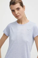 Koszulki sportowe damskie - Mizuno t-shirt do biegania Impulse core kolor fioletowy - miniaturka - grafika 1