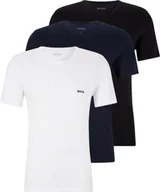 Koszulki męskie - BOSS Koszulka męska Okrągły dekolt Klasyczny krótki rękaw z czystej bawełny Multipack Wielokolorowy2/Multicolor2 XL/ 54/ 7 - miniaturka - grafika 1