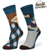 Skarpetki męskie - Comodo, Kolorowe Skarpetki,  dla Dziadka, rozmiar 39/42 - miniaturka - grafika 1