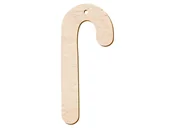 Ozdoby bożonarodzeniowe - PartyShow Zawieszka drewniana Laska Cukrowa - 10 cm - 1 szt. DBN-L01 - miniaturka - grafika 1