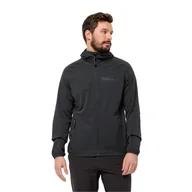 Kurtki męskie - Męska kurtka softshellowa Jack Wolfskin FELDBERG HOODY M black - S - miniaturka - grafika 1