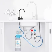 Akcesoria do armatury i ceramiki - System filtrujący Dafi FLOW COMFORT D1 + kran jednodrożny ALTO czarny - miniaturka - grafika 1