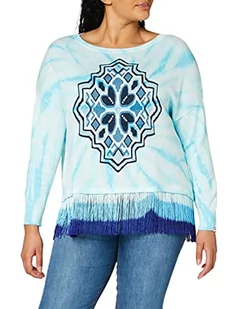 Desigual Damski sweter cienki, Biały, M - Swetry damskie - miniaturka - grafika 1