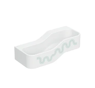 Geberit Bambini Umywalka wisząca 90x39 cm dziecięca podwójna bez otworów na baterię biały alpin/zielony/jasnozielony 502.973.79.2 - Umywalki - miniaturka - grafika 1