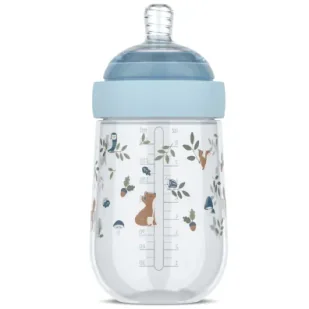 Mepal Butelka ze smoczkiem Mio Forest Friends 108061565408 240 ml - Butelki dla niemowląt - miniaturka - grafika 1