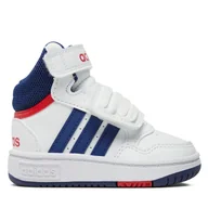 Buty dla chłopców - Sneakersy adidas Hoops Mid GZ9650 Biały - miniaturka - grafika 1