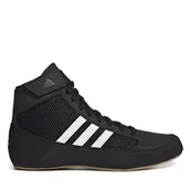 Kimona, stroje i obuwie - Buty bokserskie adidas HVC Shoes AQ3327 Czarny - miniaturka - grafika 1