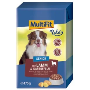 MultiFit in Paté Senior z jagnięciną i ziemniakami 12 x 475 g - Mokra karma dla psów - miniaturka - grafika 1