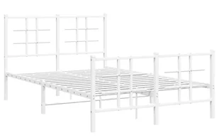 Białe industrialne łóżko metalowe 120x200 cm B8-F44 - Łóżka Białe industrialne łóżko metalowe 120x200 cm B8-F44 - Łóżka - miniaturka - grafika 1