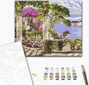 BRUSHME Malowanie po numerach BRUSHME, 40x50 cm, kwiaty w ogrodzie, 1 szt. - Malowanie po numerach - miniaturka - grafika 1