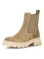 Botki damskie - Gabor Skórzane sztyblety w kolorze khaki - miniaturka - grafika 1