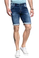 Spodenki męskie - Mustang, Szorty męskie, Chicago Short Denim Blue 1007113 5000 683, rozmiar W36 - miniaturka - grafika 1