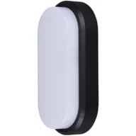 Lampy ogrodowe - Czarna lampa ścienna 22,5 x 10 x 5 cm, 1 owalna akrylowa lampa sufitowa LED, 20 W, 6000 K, białe światło, wodoodporna - miniaturka - grafika 1