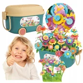 Klocki - Klocki Kwiatki Konstrukcyjne Kreatywne Kwiaty Kwiatki Duża Walizka 139 Ele. - miniaturka - grafika 1