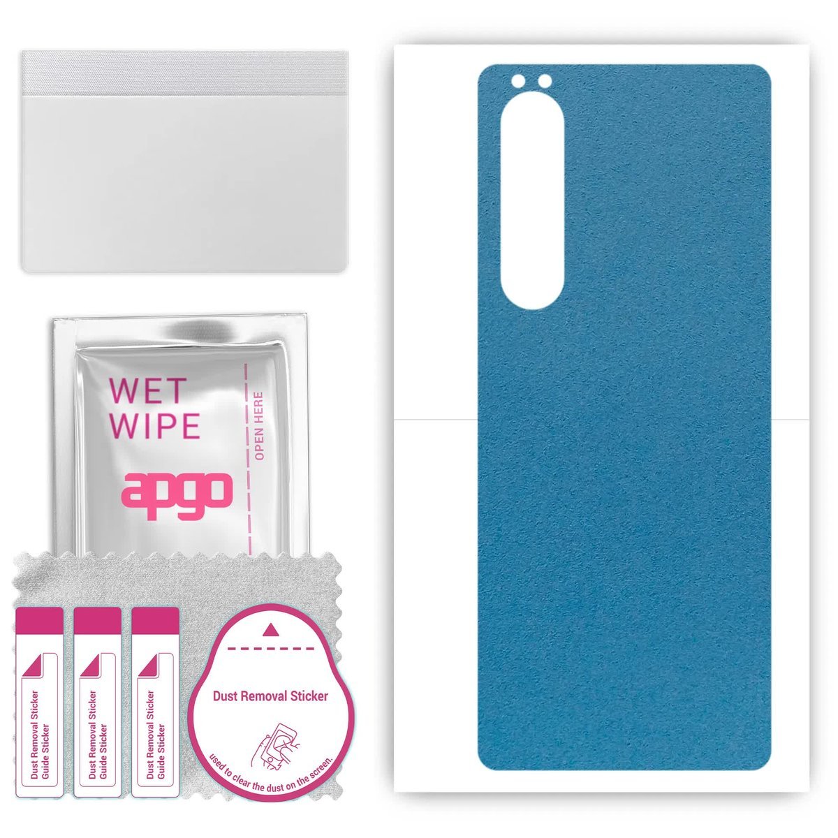 Folia naklejka skórka strukturalna na TYŁ Zamsz do Sony Xperia 1 III SOG03 - Zamsz Niebieski - apgo SKINS