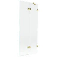 Parawany nawannowe - Mexen Lunar parawan nawannowy 2-skrzydłowy prawy 80 x 150 cm, transparent, złoty - 897-080-100-50-00-P - miniaturka - grafika 1