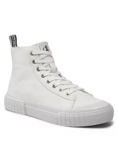 Półbuty męskie - Calvin Klein Jeans Trampki New Skater Sneakerboot YM0YM00381 Biały - grafika 1