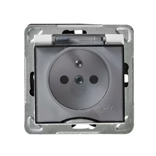 Ospel Gniazdo pojedyncze 2P + Z IMPRESJA ecru - Gniazdka elektryczne - miniaturka - grafika 1