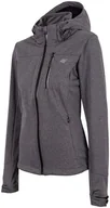 Bluzy damskie - SOFTSHELL DAMSKI 4F H4L19-SFD003 CIEMNY SZARY-M - miniaturka - grafika 1