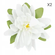 Sztuczne kwiaty - 2 szt. SZTUCZNA LILIA dekoracyjna biała śr. 12cm - miniaturka - grafika 1
