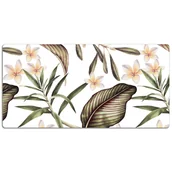 Podkładki na biurko - Podkładka na biurko z nadrukiem Kwiaty z liśćmi 120x60 cm - miniaturka - grafika 1