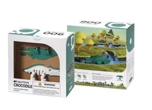 Halftoys Magnetyczny Składany Krokodyl z Książeczką - Układanki dla dzieci - miniaturka - grafika 1