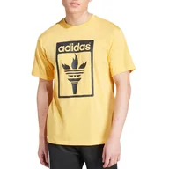 Koszulki sportowe męskie - Koszulka adidas Originals Trefoil Torch JJ1220 - żółta - Adidas - miniaturka - grafika 1