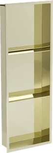 Mexen X-Wall-R półka wnękowa z kołnierzem i półką 90 x 30 cm, złota - 1950903010S - Półki łazienkowe - miniaturka - grafika 1