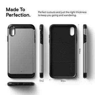 Caseology Legion Case - Etui iPhone Xs Max (Silver) - Etui i futerały do telefonów - miniaturka - grafika 3
