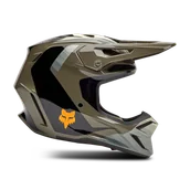 Kaski motocyklowe - Kask Cross FOX V3 Fade Brązowy/CzarnyM - miniaturka - grafika 1