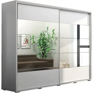 Szafy - Szafa Przesuwna 230 z Lustrem A17 Skąpski Meble Craft Złoty, Grafit, 215 cm - miniaturka - grafika 1