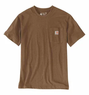 Koszulka Carhartt Heavyweight Pocket Oiled Walnut - Koszulki męskie - miniaturka - grafika 1