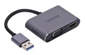 Kable - UNITEK ADAPTER USB-A - HDMI & VGA, FULLHD, M/F - miniaturka - grafika 1