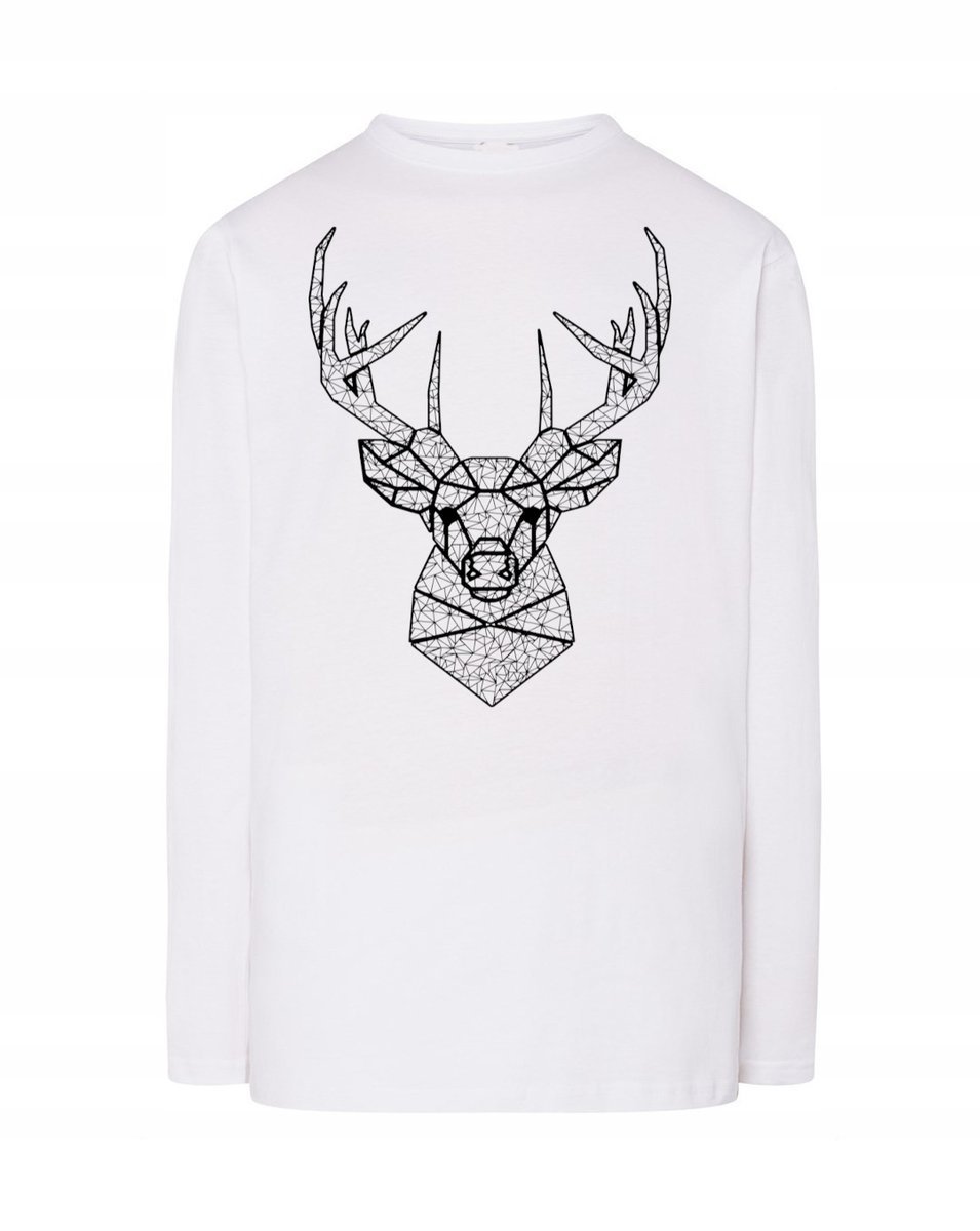 Longsleeve męski nadruk art line JELEŃ r.5XL