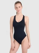 Koszulki sportowe damskie - 4F Body treningowe szybkoschnące damskie - czarne XS/S - miniaturka - grafika 1