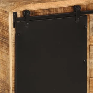 Szafka, 80x30x55 cm, lite surowe drewno mango Lumarko! - Szafki do salonu - miniaturka - grafika 9