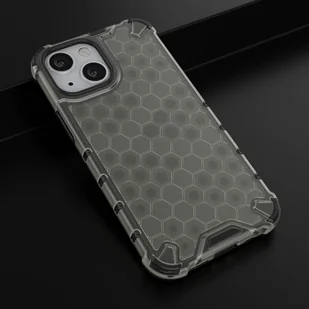 Honeycomb etui pancerny pokrowiec z żelową ramką iPhone 13 mini czarny - Etui i futerały do telefonów - miniaturka - grafika 14