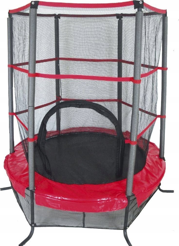 Trampolina Trampolina Z Siatką Czarno-Czerwona o śr. 137 cm