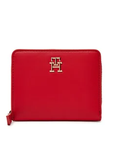 Tommy Hilfiger Mały Portfel Damski Th Logotape Med Za AW0AW17408 Czerwony - Portfele - miniaturka - grafika 1