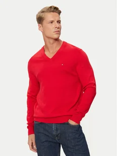 Tommy Hilfiger Sweter MW0MW28047 Czerwony Regular Fit - Swetry męskie - miniaturka - grafika 1