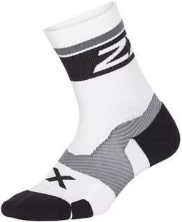 Skarpetki damskie - 2XU Vectr Cushion Crew Sock, biały/czarny L | EU 42-46 2021 Skarpety do biegania UA5053E-WHTBLK-L - grafika 1