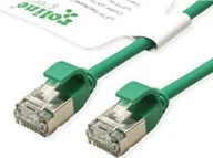 Patchcordy - Roline ROLINE GREEN F/UTP DataCenter Patch Cord Cat.6A Class EA, LSOH, bardzo cienki, zielony, 0,5 m - miniaturka - grafika 1