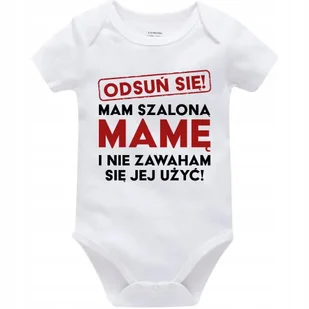 Body Dziecięce MAM SZALONĄ MAMĘ Na Mikołajki Święta Pod Choinkę Białe 62cm - Body dla niemowląt - miniaturka - grafika 1