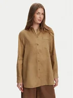 Koszule damskie - Max Mara Koszula Noel 2516111018 Brązowy Regular Fit - miniaturka - grafika 1