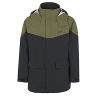 Kurtki męskie - Męska Kurtka FILA TANVALD LIGHT PADDED PARKA FAM0195-83114 – Czarny - miniaturka - grafika 1