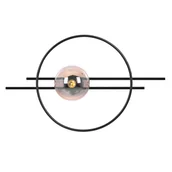 Lampy ścienne - Niebanalny kinkiet z ozdobnym okręgiem i kloszem K-5346 z serii CORSA - miniaturka - grafika 1