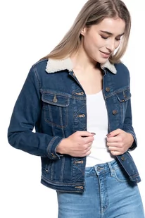 Damska Kurtka Jeansowa Lee Sherpa Rider Dark Sidney L54Vsgqk-S - Kurtki damskie - miniaturka - grafika 1