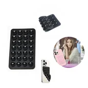 Pozostałe akcesoria do telefonów - BUBBLE BACK PRZYSSAWKA SILIKONOWA TYLNA UCHWYT NA TELEFON DO SZKŁA CZARNA - miniaturka - grafika 1