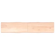 Meble modułowe i akcesoria - vidaXL Blat stołu, 200x40x4 cm, surowy, lity dąb z naturalną krawędzią - miniaturka - grafika 1